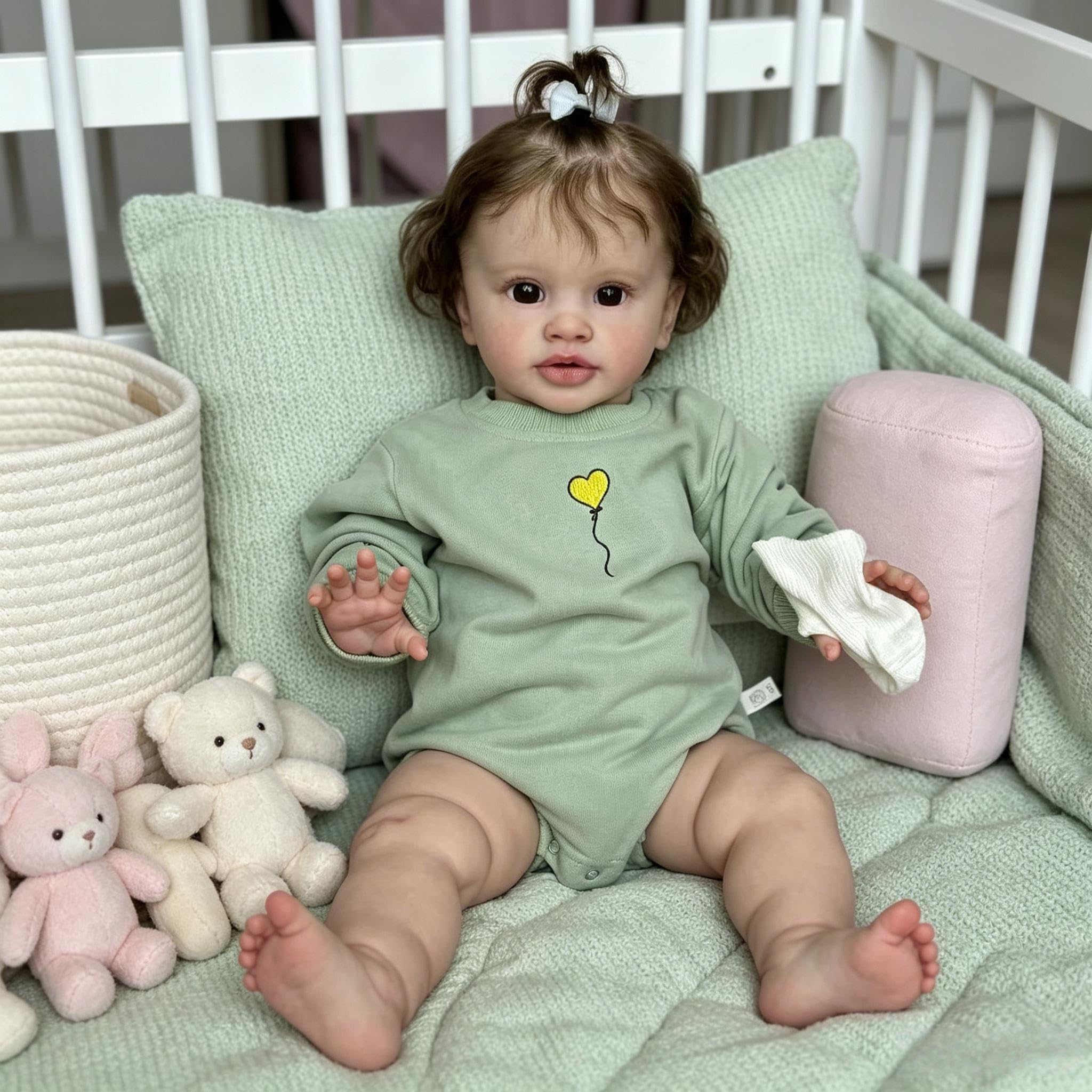 Realistische Reborn Kleinkind Puppen 26 Zoll Reborn Babypuppen Mädchen Pippa Lebhafte Kleinkind Puppe Weicher Tuch Körper der wirkliches Leben Neugeborenes Baby Puppe