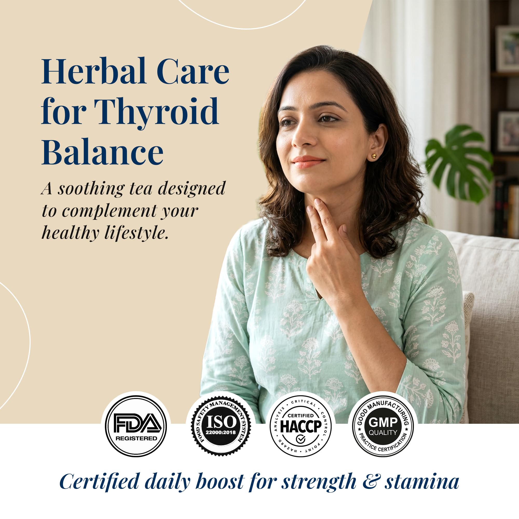 ThyroBalance Tea, 100 Gms | Ayurvedic Herbal Blend for Thyroid & Metabolic Wellness Support | Supports Thyroid Health | No Added Sugar, Artificial Flavours & Preservatives — Amazon image 5