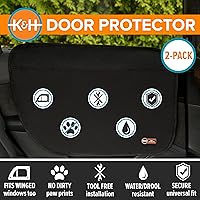 Vista 7 de K&H Pet Products Protector de puerta de automóvil para perros, paquete de 2 protectores impermeables para puerta de automóvil para mascotas contra