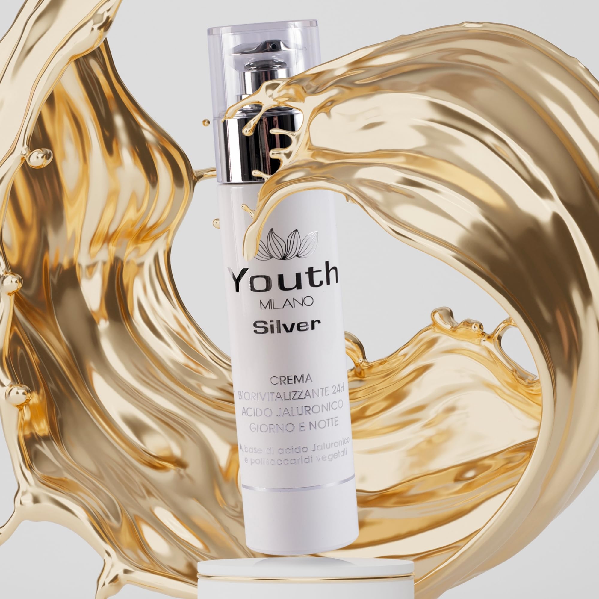 Crema Viso Idratante Biorivitalizzante 24h Giorno e Notte con Acido Ialuronico, Burro di Karité e Trehalose | Crema Viso Elasticizzante Nutriente con Effetto Lifting