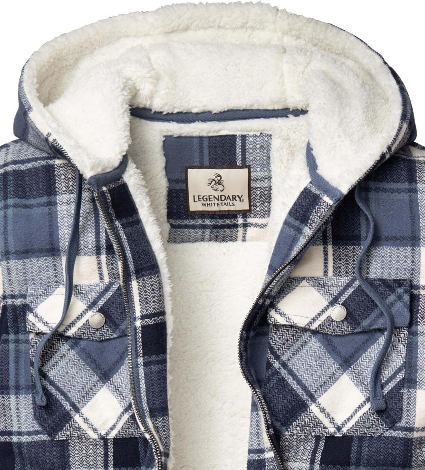 Legendary Whitetails Women's Hooded Shacket Berber Lined Shirt Jacket image 4
