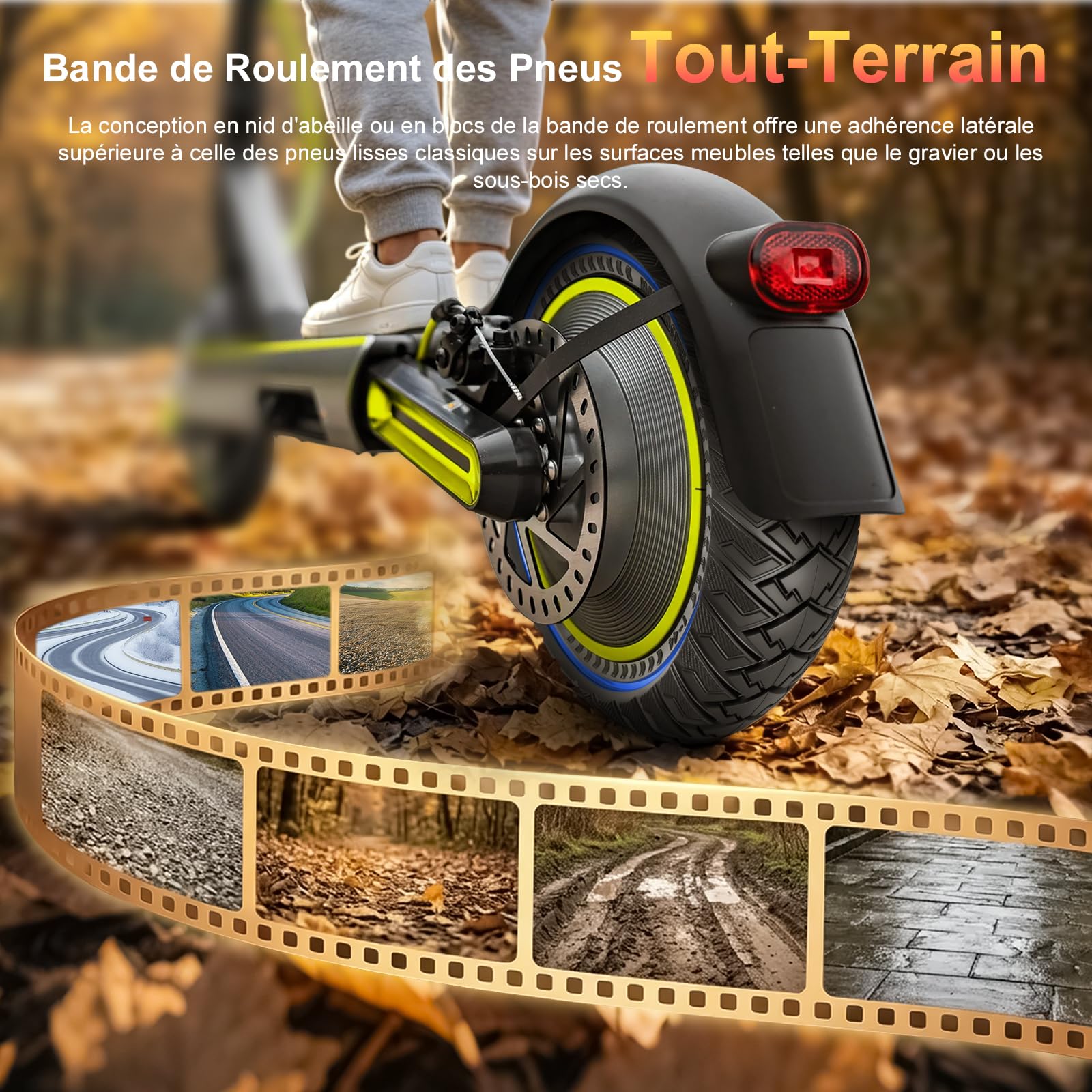 250x64 Pneus Pleins pour Xiaomi 4 Ultra, Navee S65, Navee S65C Trottinette Électrique 250 * 64 Pneus Solides Tout Terrain 10 Pouces Pneus en Caoutchouc Plein Pneus de Remplacement Accessoires