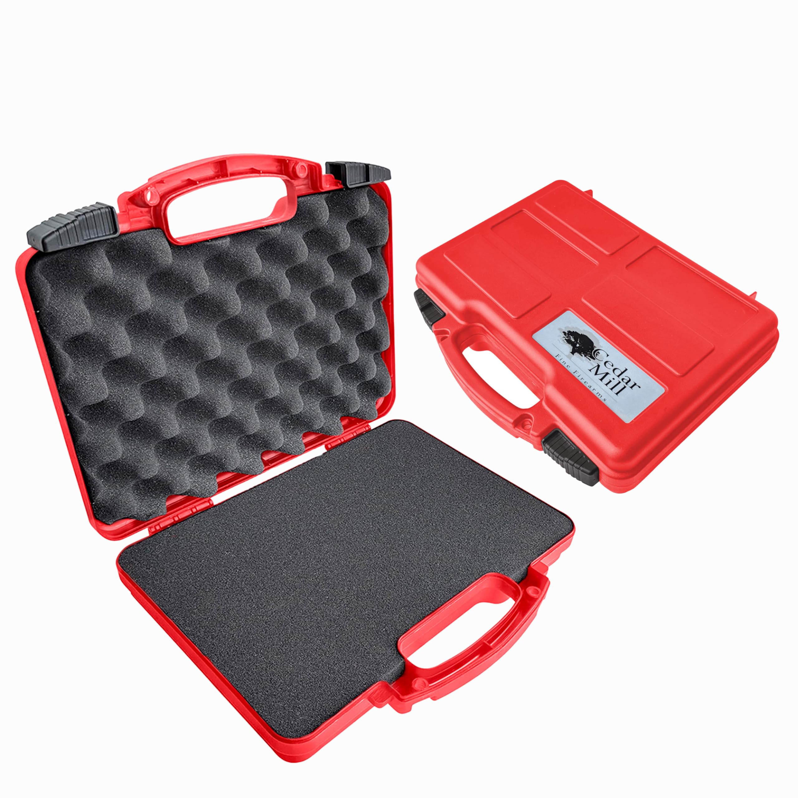 Cedar Mill Fine Firearms TSA Approved Gun Case - Gun Safe for Handgun & 9mm Pistol, Revolver - Hard Case - Travel Gun Carrying Case - Airline Approved Gun Case - Handguns Cases - 12.3” x 10.5”