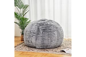 Recaceik Fluff Daddy Couch - Giant Velvet Bean Bag Sofa Chair