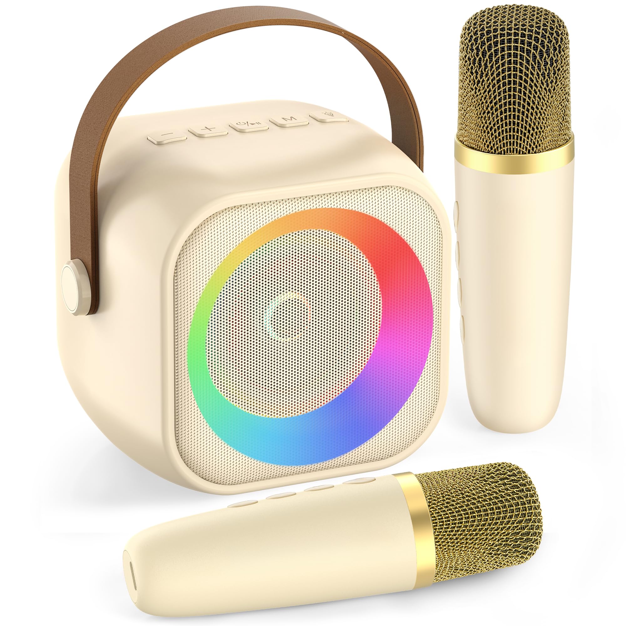 Karaoke Machine,Mini Portable Karaoke Speaker with 2 Wireless Microphones