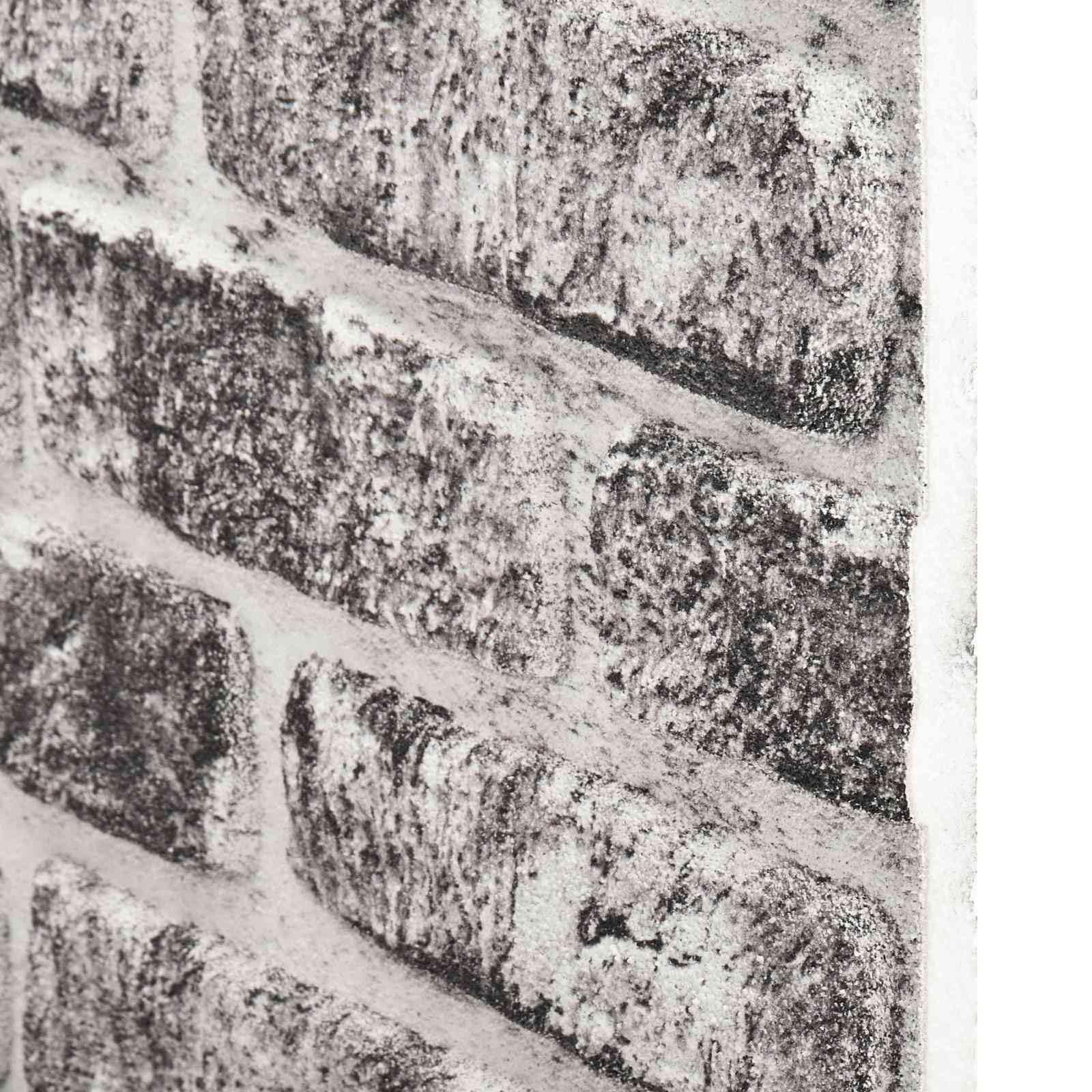 Paneles de pared 10 Pcs Gris Oscuro Blanco 100 X 50 Cm Espuma Eps