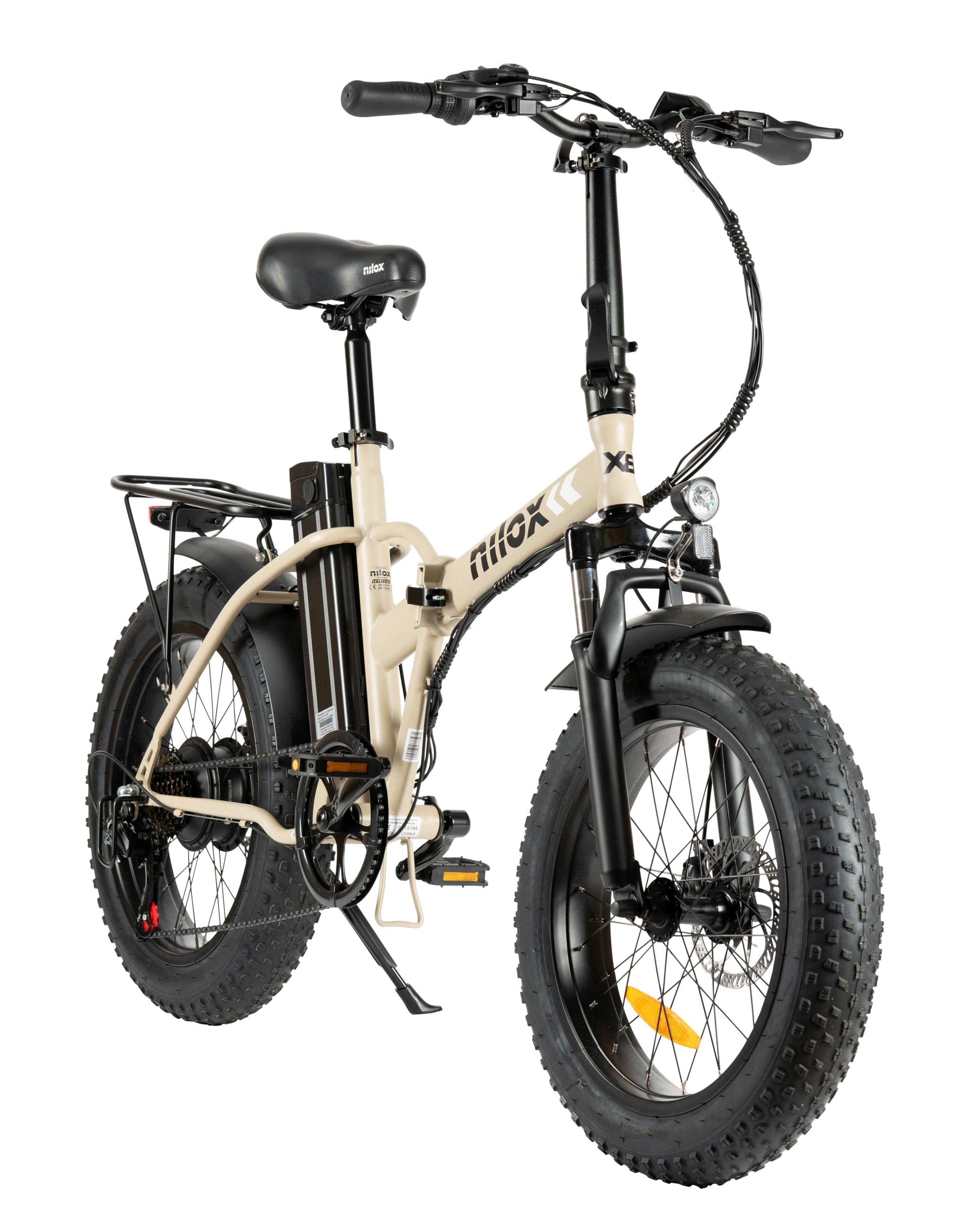Nilox, E-Bike X8 SE, Folding Electric Bike, Up to 70 km Range, Up to 25