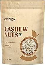 Elegity 100% Natural Plain W320 Cashew Pouch 250 gm | Whole Kaju - Nutritious, Delicious & Crunchy | No Added Preservatives in Dry Fruit | Source of Fibre, Rich in Protein