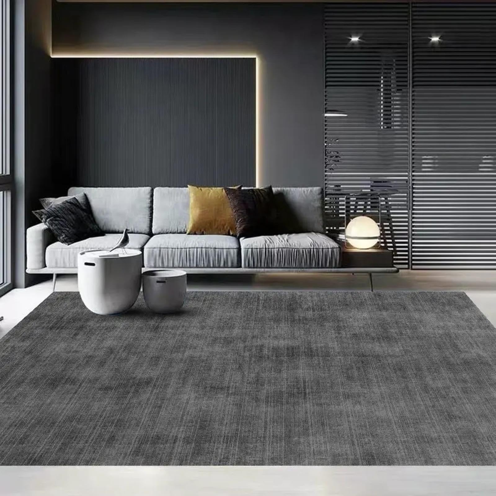 Alfombra de estilo nórdico para sala de estar grande y dormitorio moderno, liso 180x250cm