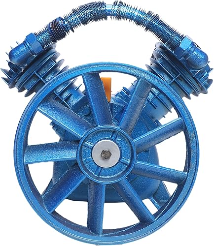 Miniatura 2 de Air Compressor Pump Head 5.5HP 21CFM 175PSI 800RPM Twin Cylinder V Style Air Compressor Pump Unit with Flywheel, Exhaust Cylinder Pneumatic Cast