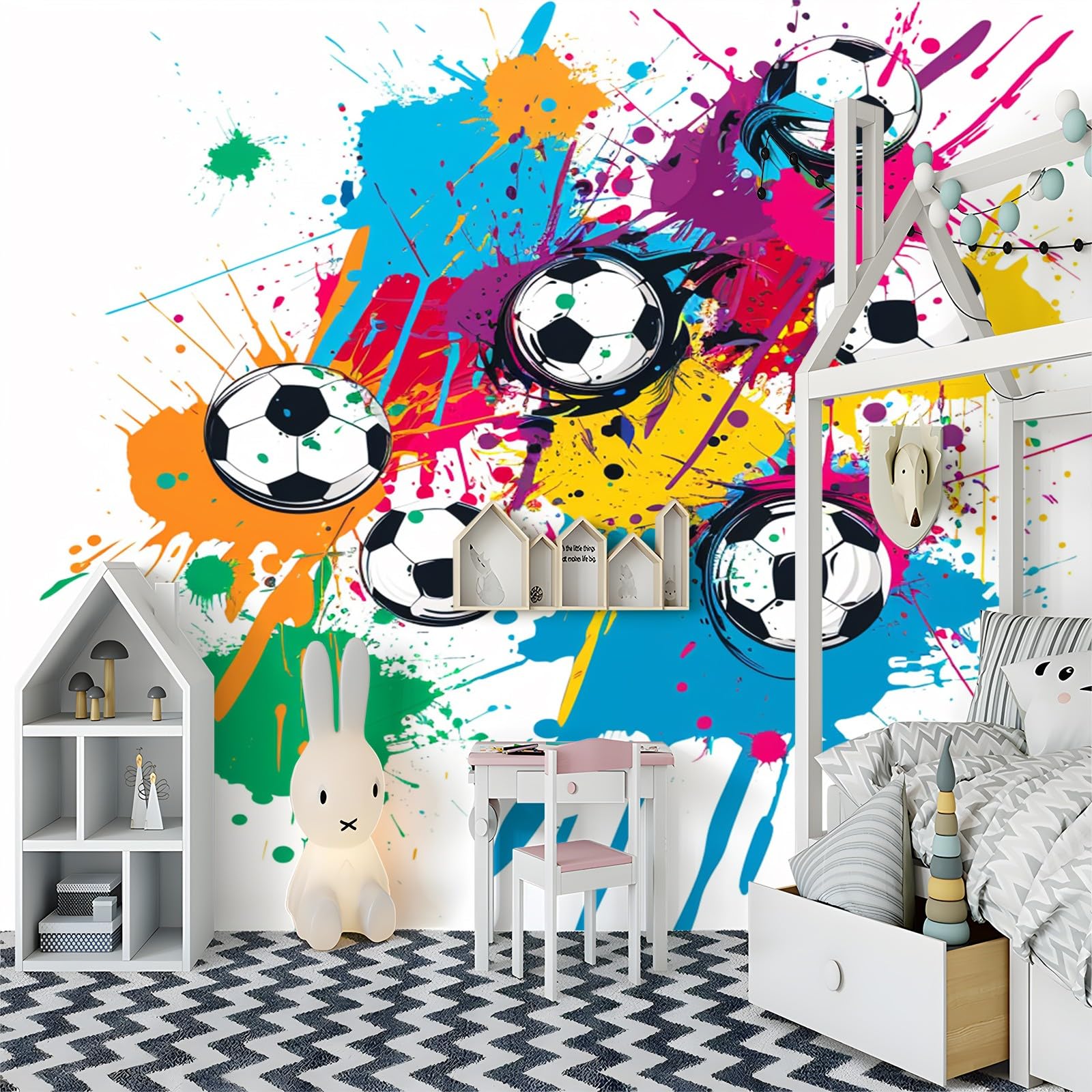 Fotomurale Fotomurali Calcio sportivo hip-hop 250 x 175 cm Moderna Carta da parati Decorazione da Muro Poster per Camere da Letto, Soggiorni, dei Bambini Carta da Parati