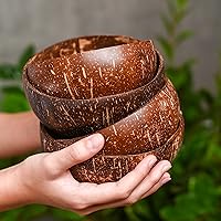 Vista 2 de Natural Craft - Juego de cuencos y cucharas de coco (juego de 4)