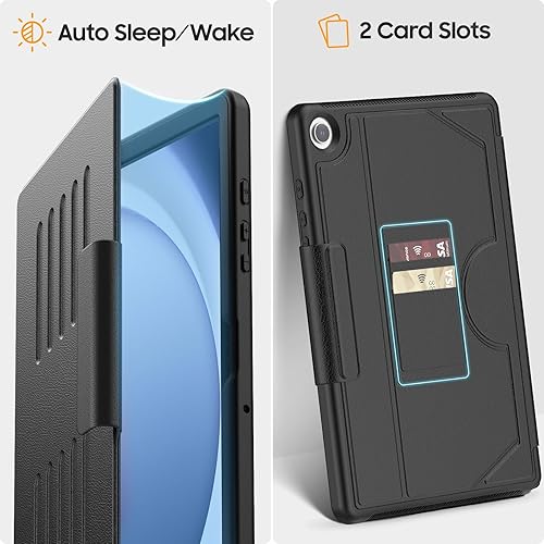 Miniatura 4 de HXCASEAC Funda para tablet Samsung A9 Plus con soporte magnético de 5 ángulos, apagado y encendido automático, soporte de imanes fuertes para pegar