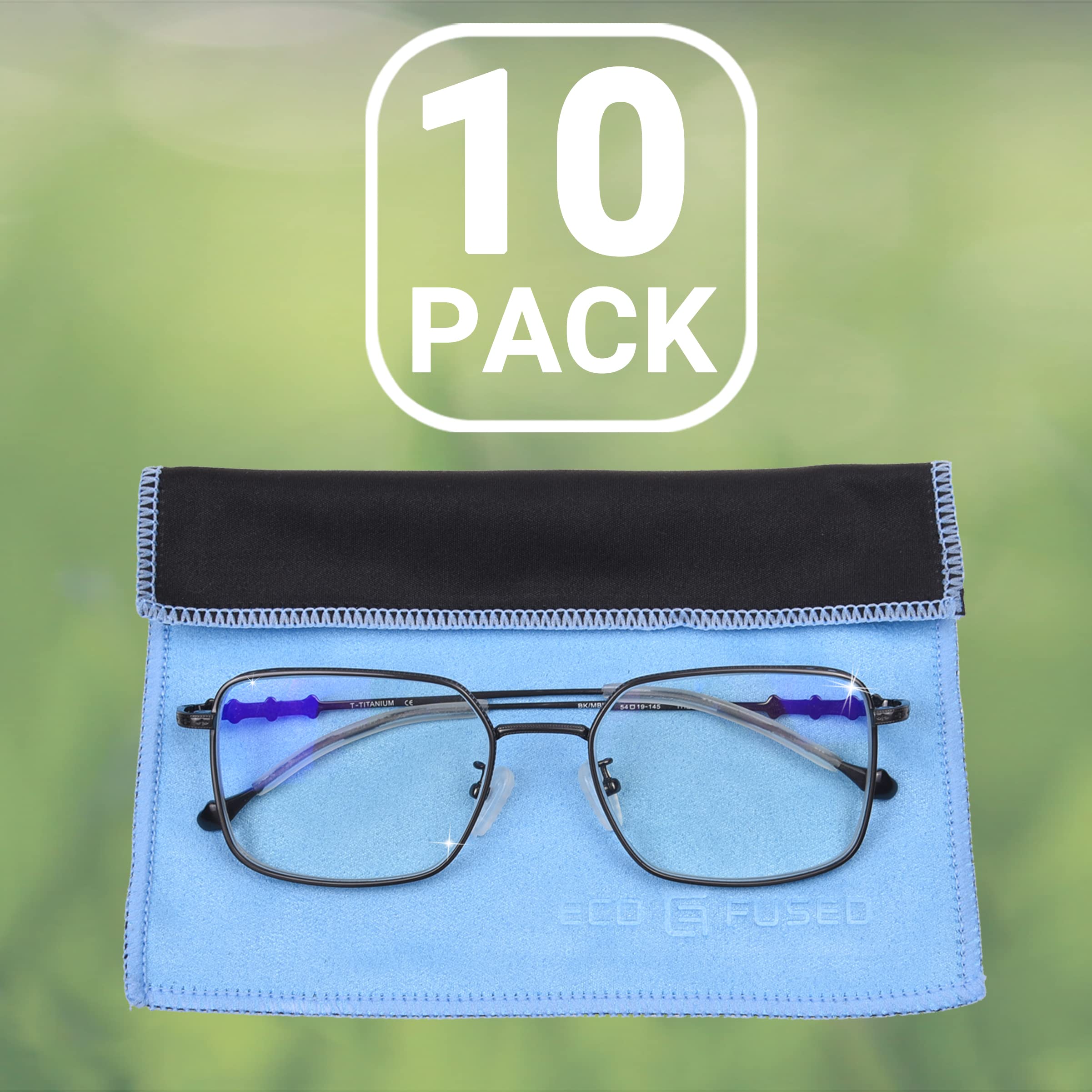 Microfiber Cleaning Cloths - 10 Pack - 6.6 x 6.2" - Double-sided Cleaning Cloths - Microfiber and Suede Cloth for Smartphones, LCD TV, Tablets, Laptop Screens, Camera Lenses and Other Surfaces view 8