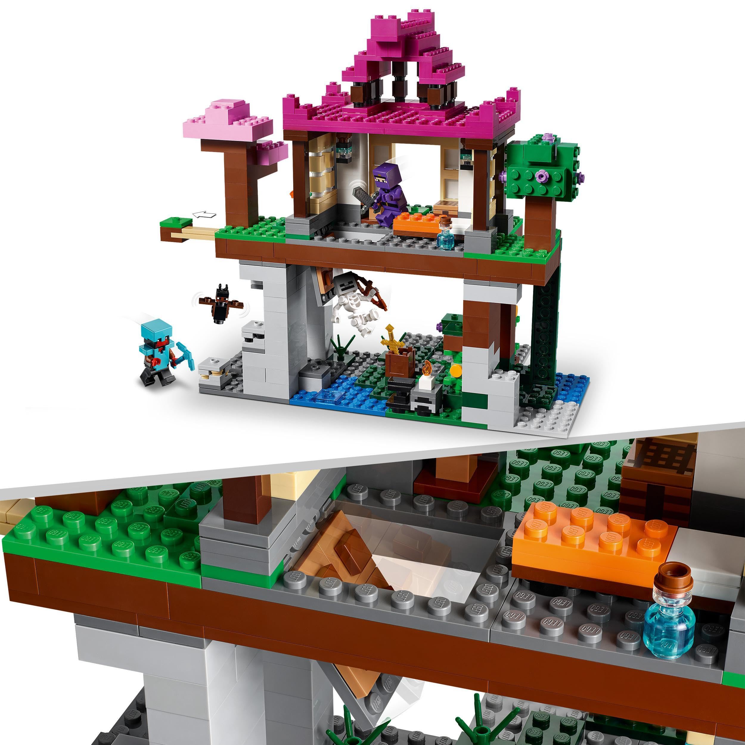 LEGO Minecraft Teren szkoleniowy 21183 — zestaw konstrukcyjny typu „domek” (537 elementów)