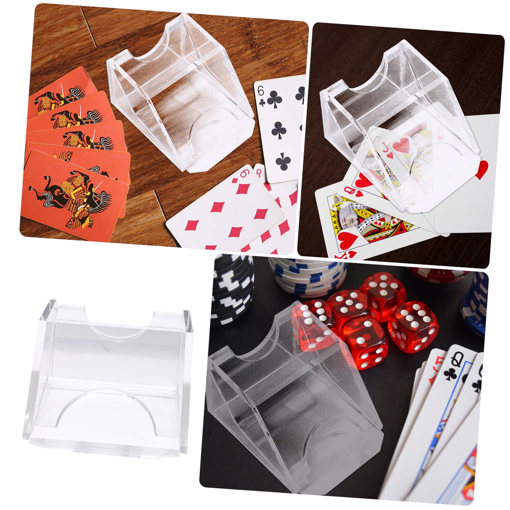 Repartidor de Cartas Acrílico y Diseño Resistente Bordes Redondeados para Juegos de Mesa para Partidas de Póker y Blackjack