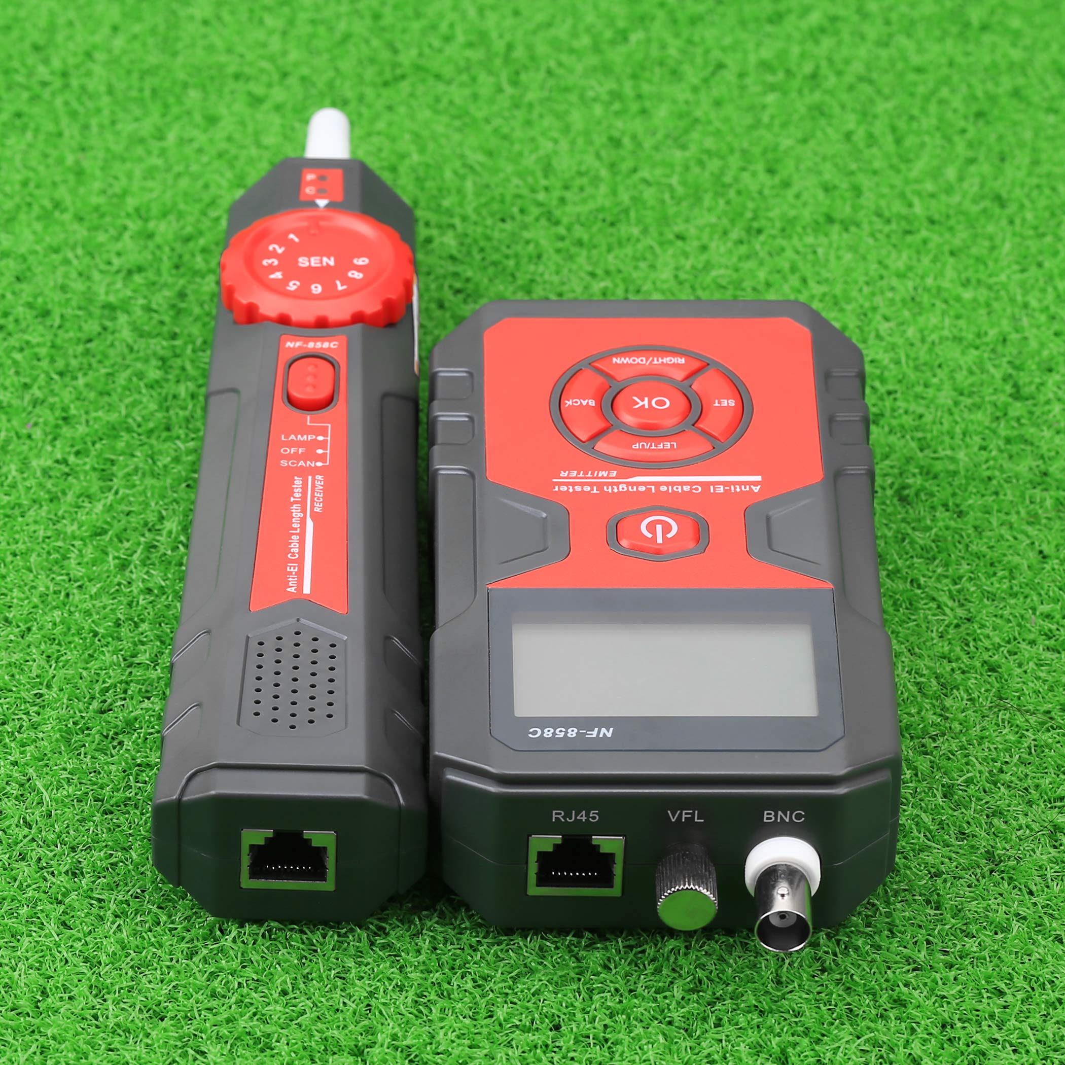 Comprobador de longitud de cable de red NF-858C, localizador de línea RJ11 RJ45 BNC