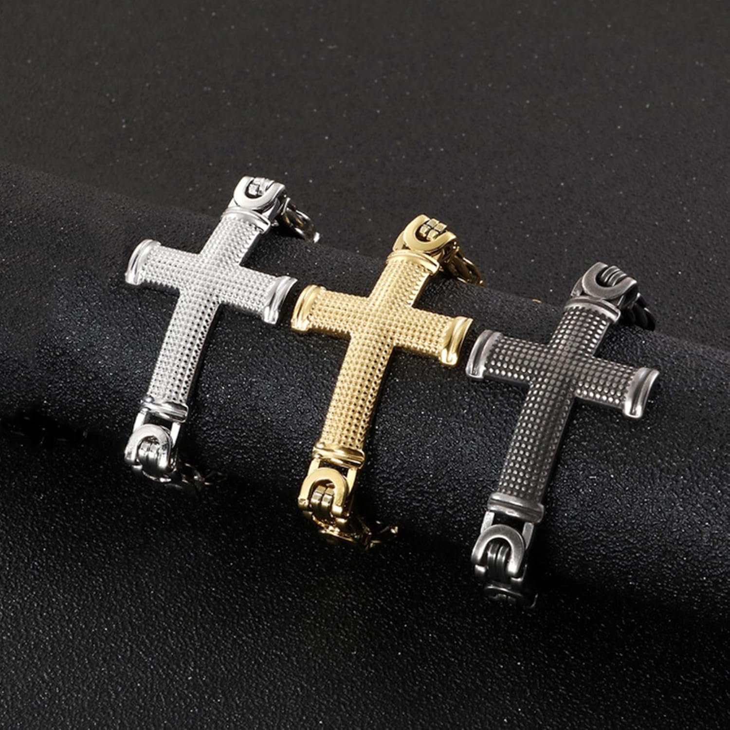 Cross Bracelet for Men 316L Stainless Steel Religious Christian Chain Bracelet Jewelry Gifts for Men - Image 5