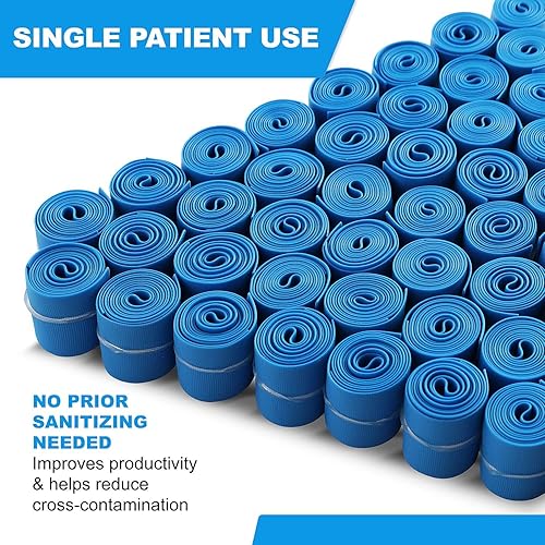 Miniatura 5 de PrimaCare DT-1850 Torniquete desechable de primeros auxilios, suministros de enfermería sin látex, esenciales de 1 pulgada de ancho por 18 pulgadas