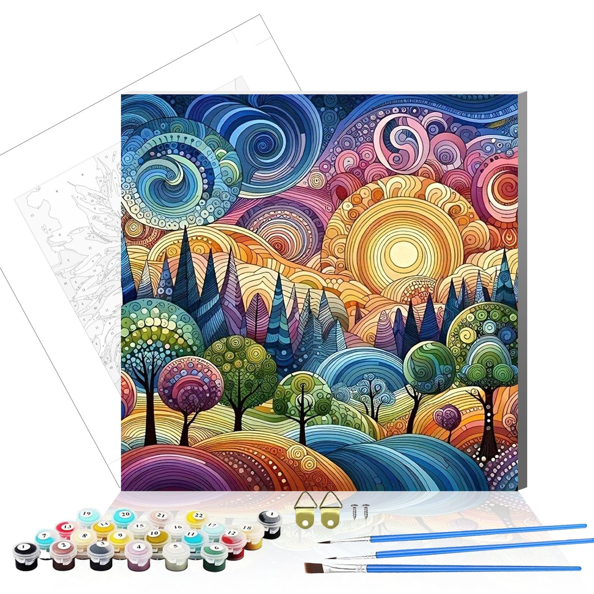 Wujiej Views Adults Paint By Number Kits,Framed Painting By Numbers Kits On Canvas,Color By Numbers Adult Acrylic Watercolor Gifts For Friends Wall Decor (Views)