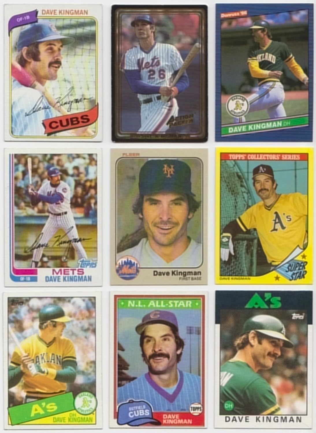 Dave Kingman / 25 Different Baseball Cards Featuring Dave Kingman! No Duplicates Thumbnail