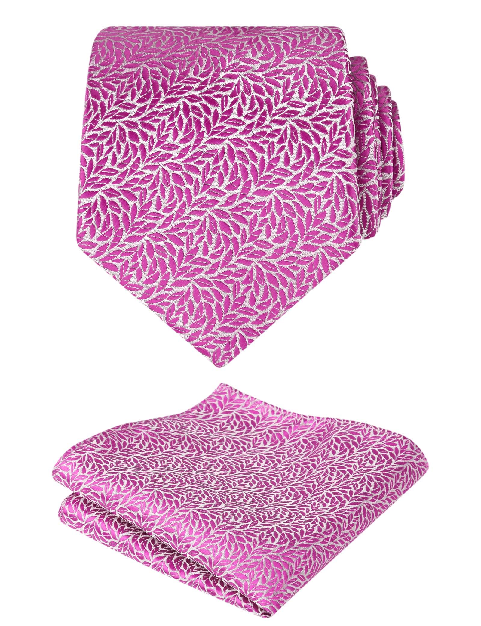 Alizeal Mens 3.15inches Leaf Flower Pattern Tie Set