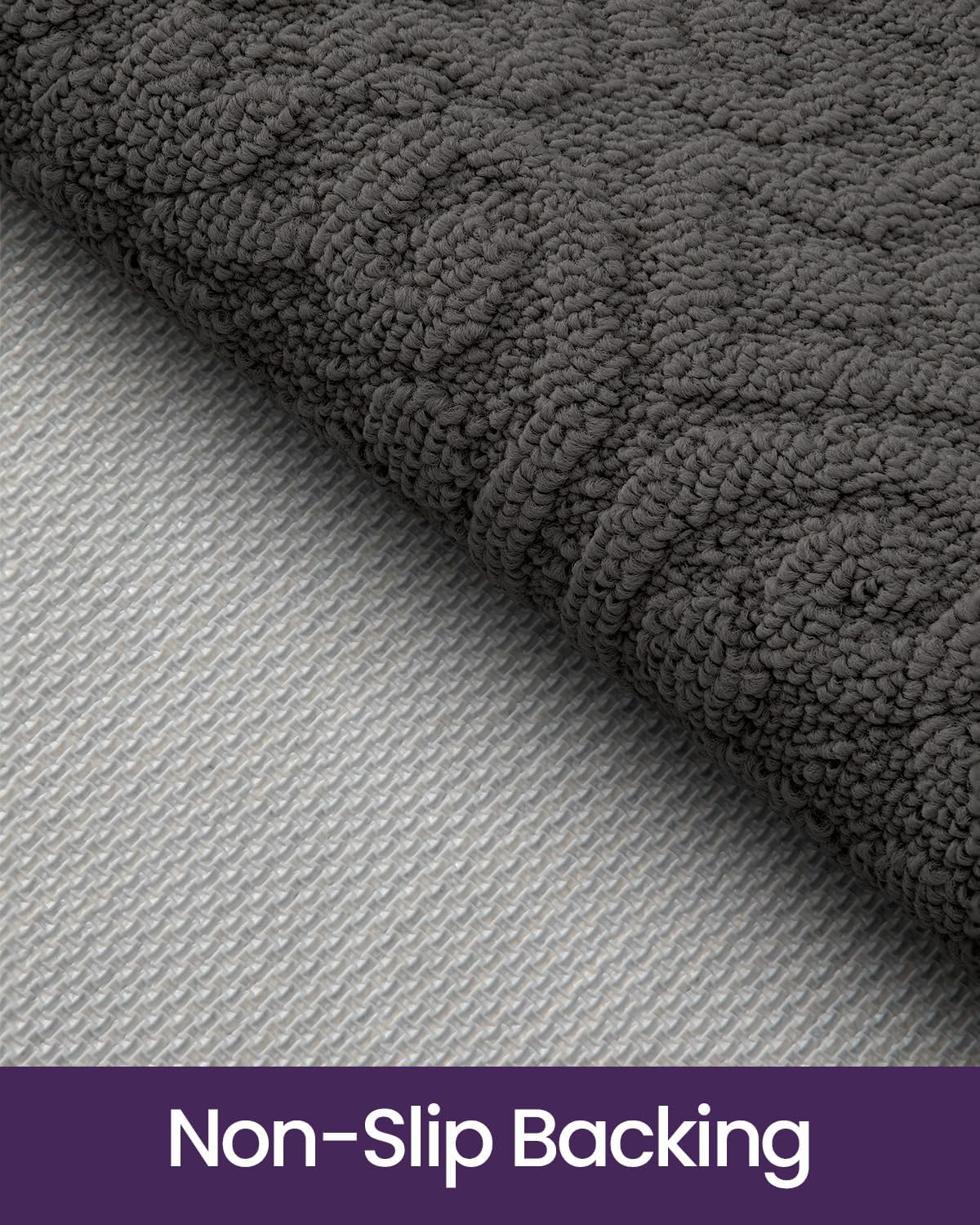 DEXI Front Door Entryway Mat Non Slip, 4x6 ft Large Washable Inside Entrance for House Floor Low Profile, Thin Entry Doormat Absorbent Dirt Trapper, Dark Grey - Image 3