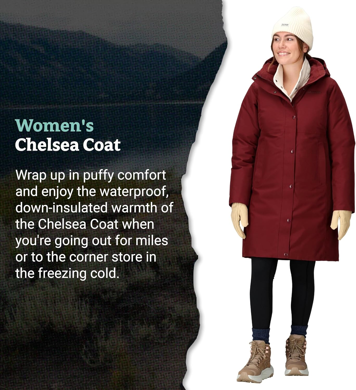 MARMOT womens Chelsea 700 Down Fill Coat With Hood - Image 4