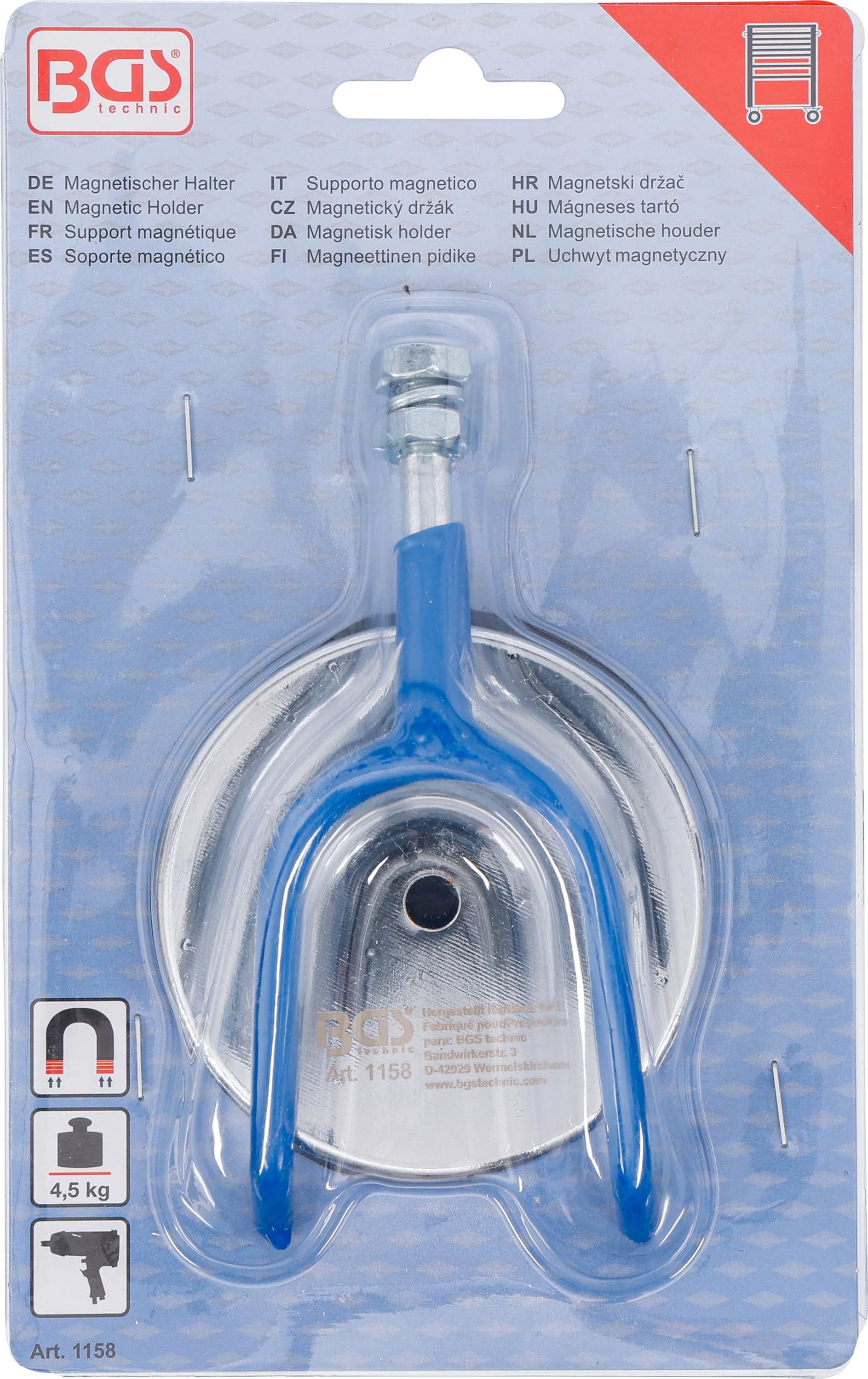 BGS 1158 | Supporto magnetico | 4,5 kg