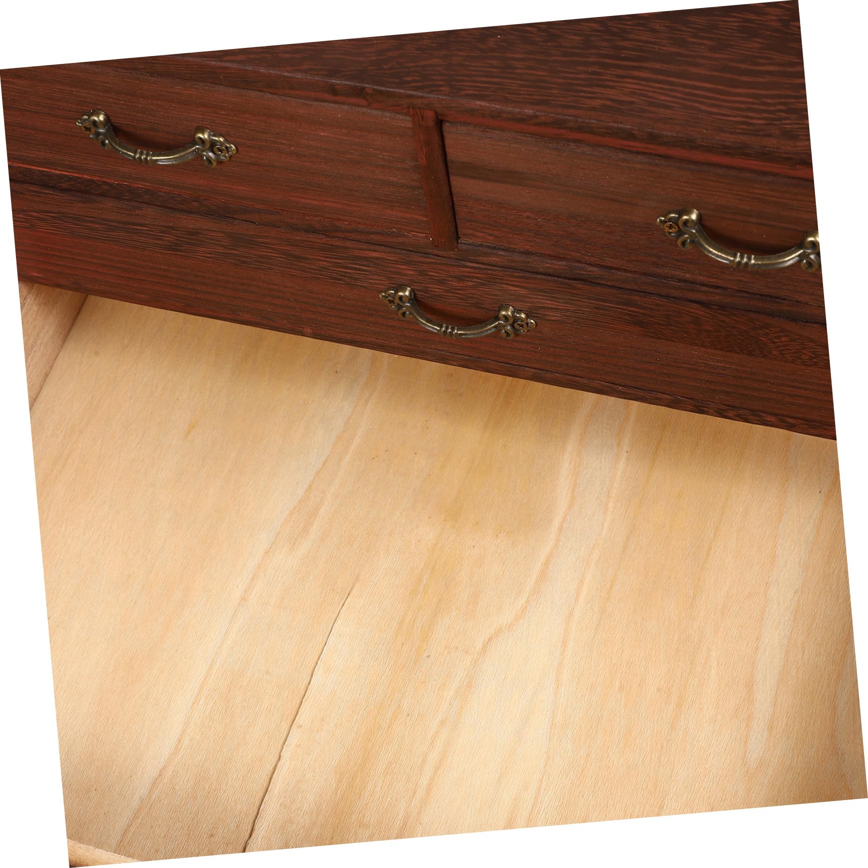 Schreibtisch-Organizer aus Holz mit Schubladen, Vintage-Büro-Aufbewahrungsbox für Make-up, Schmuck und Teetablett