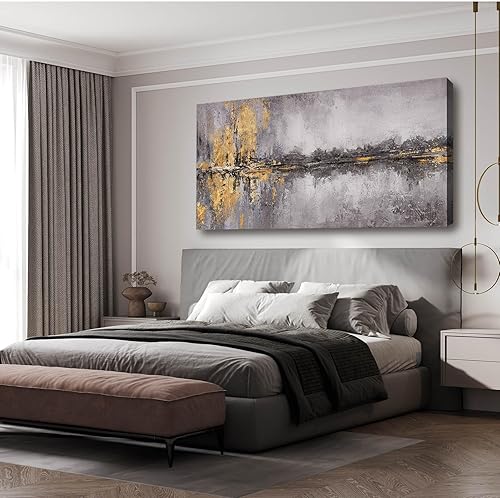 Miniatura 7 de Lienzo decorativo para pared, decoración moderna para el hogar, pared abstracta dorada, pósteres e impresiones para decoración del hogar para sala