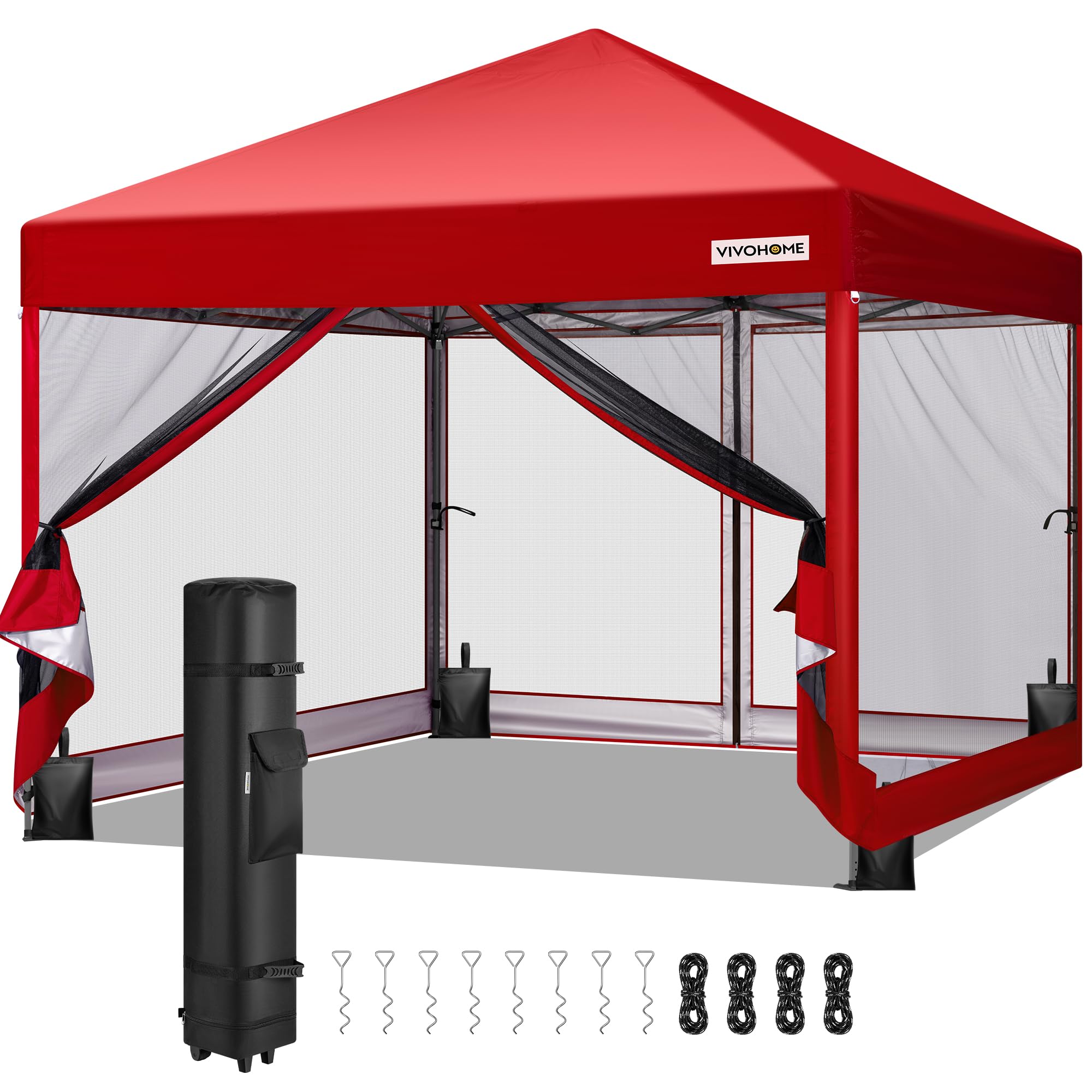 VIVOHOME 10x10 Canopy with Mosquito Netting