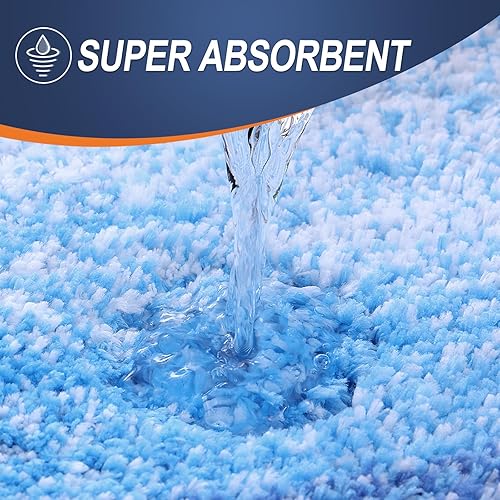 Miniatura 191 de OLANLY Juego de 2 alfombras de baño de 2 piezas, alfombras de baño de microfibra suave y absorbente y alfombra de inodoro con contorno