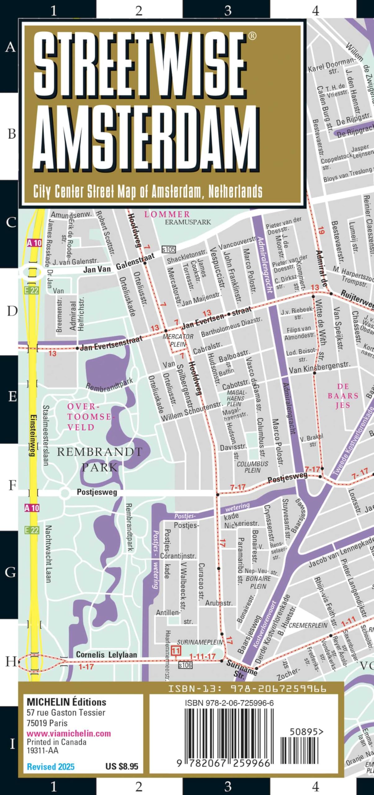 Streetwise Amsterdam Map - Laminated City Center Street Map o... - 9782067259966