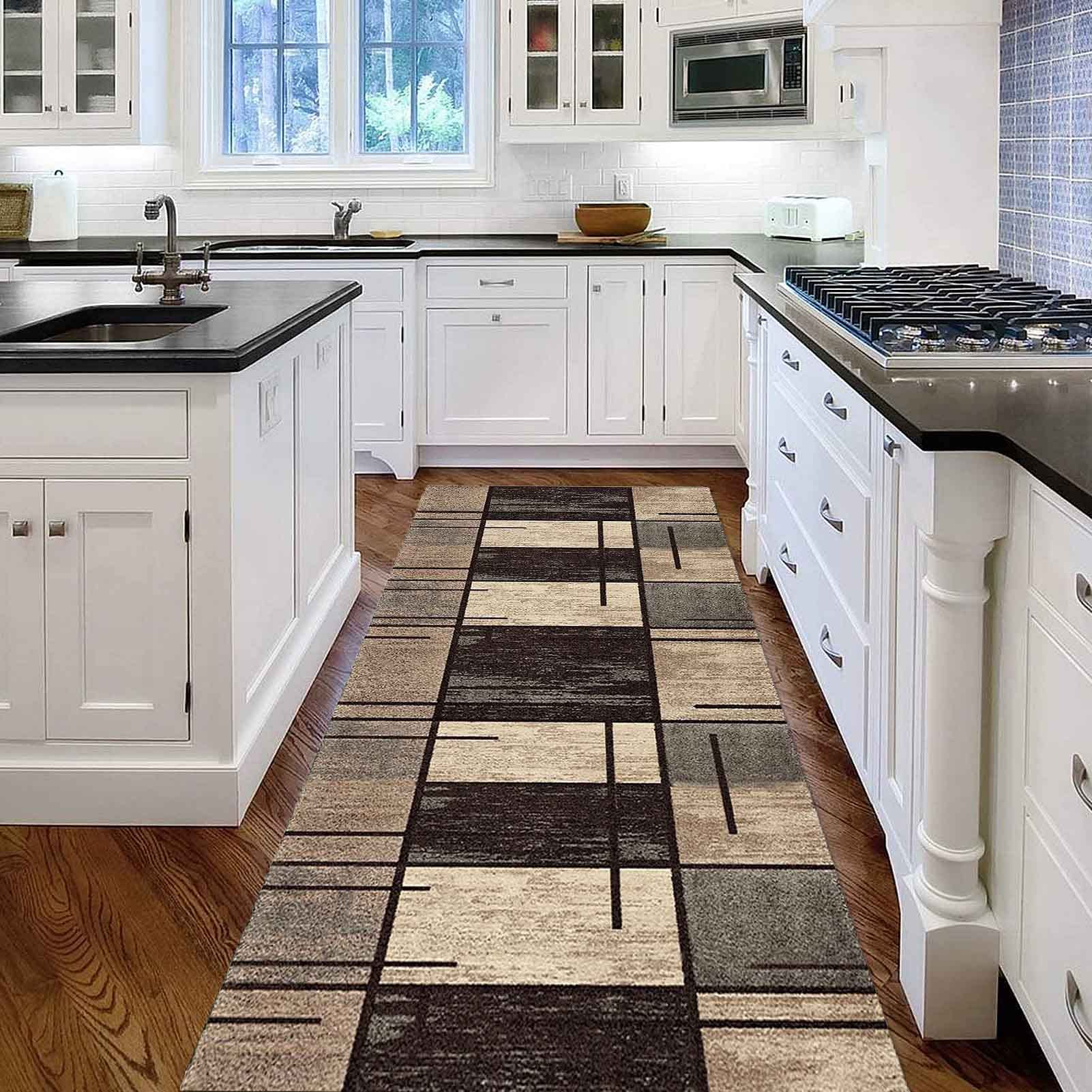 Tapis de salon 80x200 cm antidérapant et résistant pour l'entrée et la cuisine