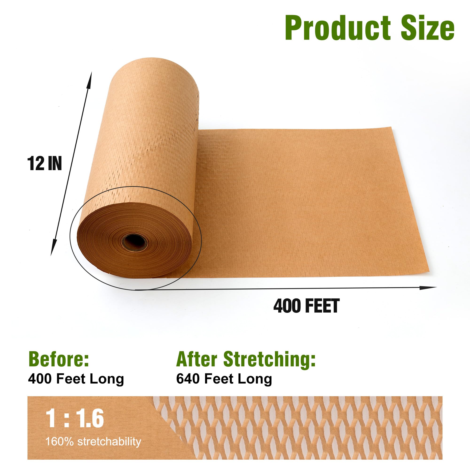 Rollo de burbujas de 30,5 x 1,2 m para mudanzas, rollo protector reciclable y biodegradable, material de embalaje, embalaje ecológico