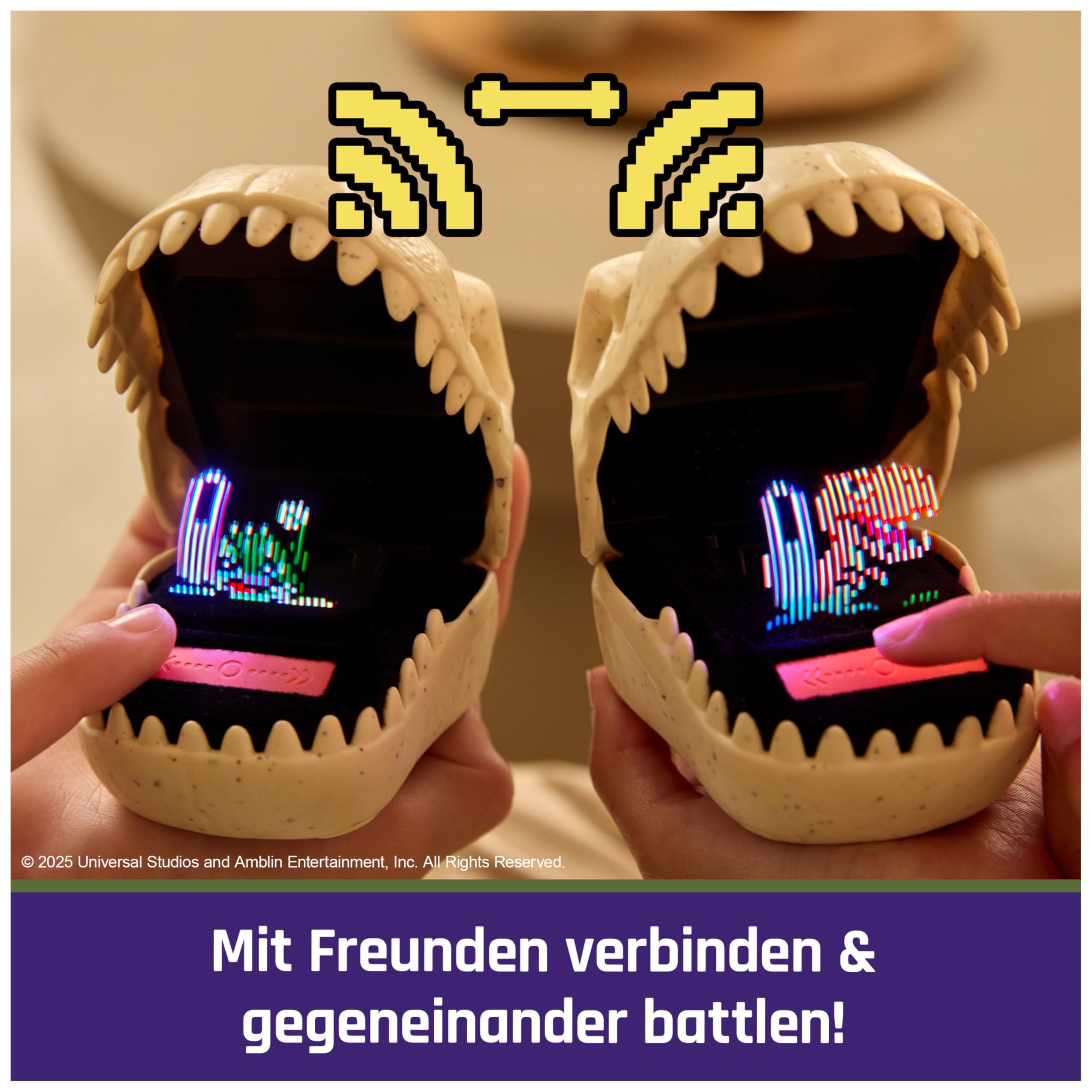 Bitzee Jurassic World – Interaktives Dino-Spielzeug im T-Rex-Design, mit 25 virtuellen Dinosauriern, Battle Modus und Spielen, Sammlerstück, Geschenk für Kinder ab 5 Jahren
