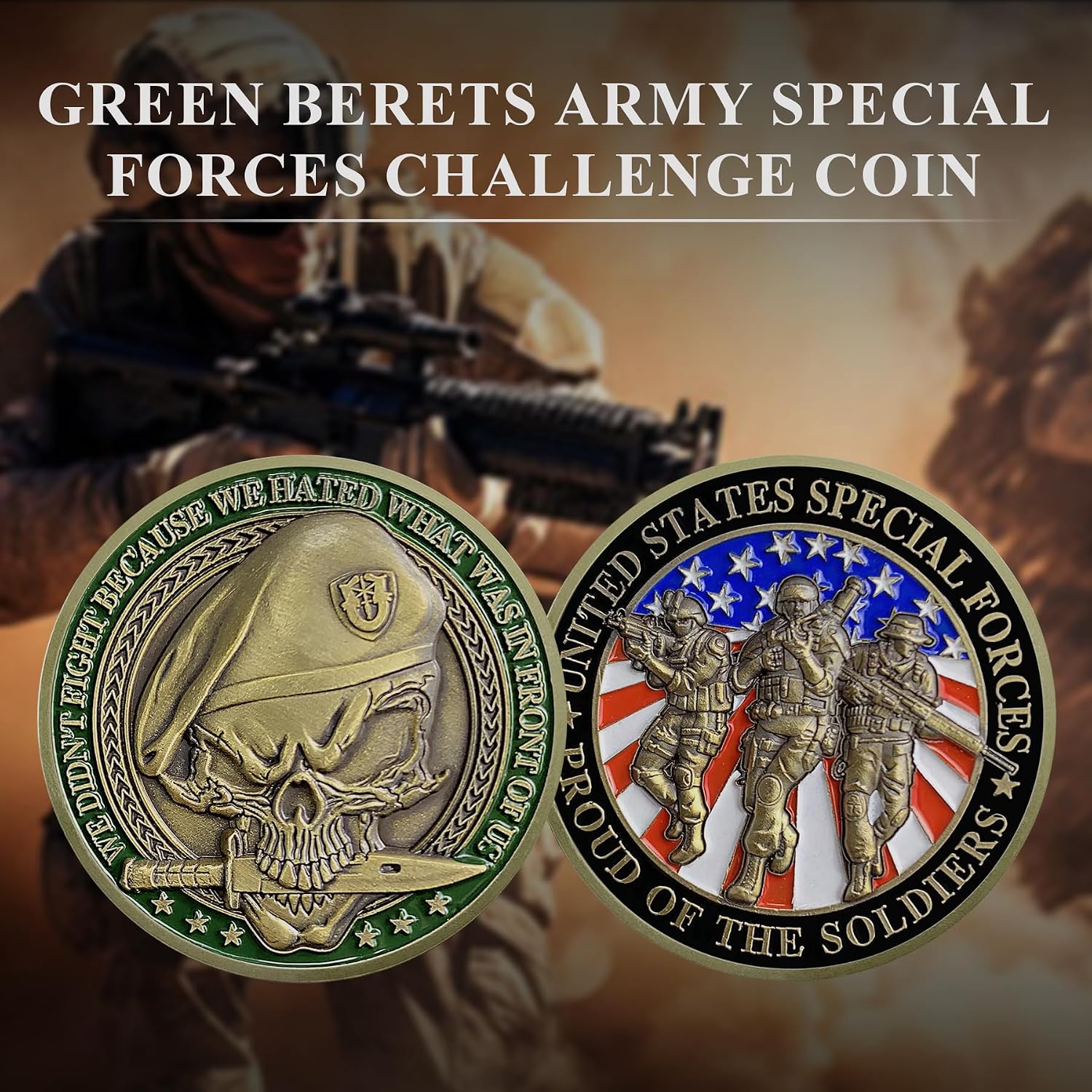 US Special Forces Army Challenge Coin Green Berets Military Commemorative Coins Gift-Proud of The Soldiers