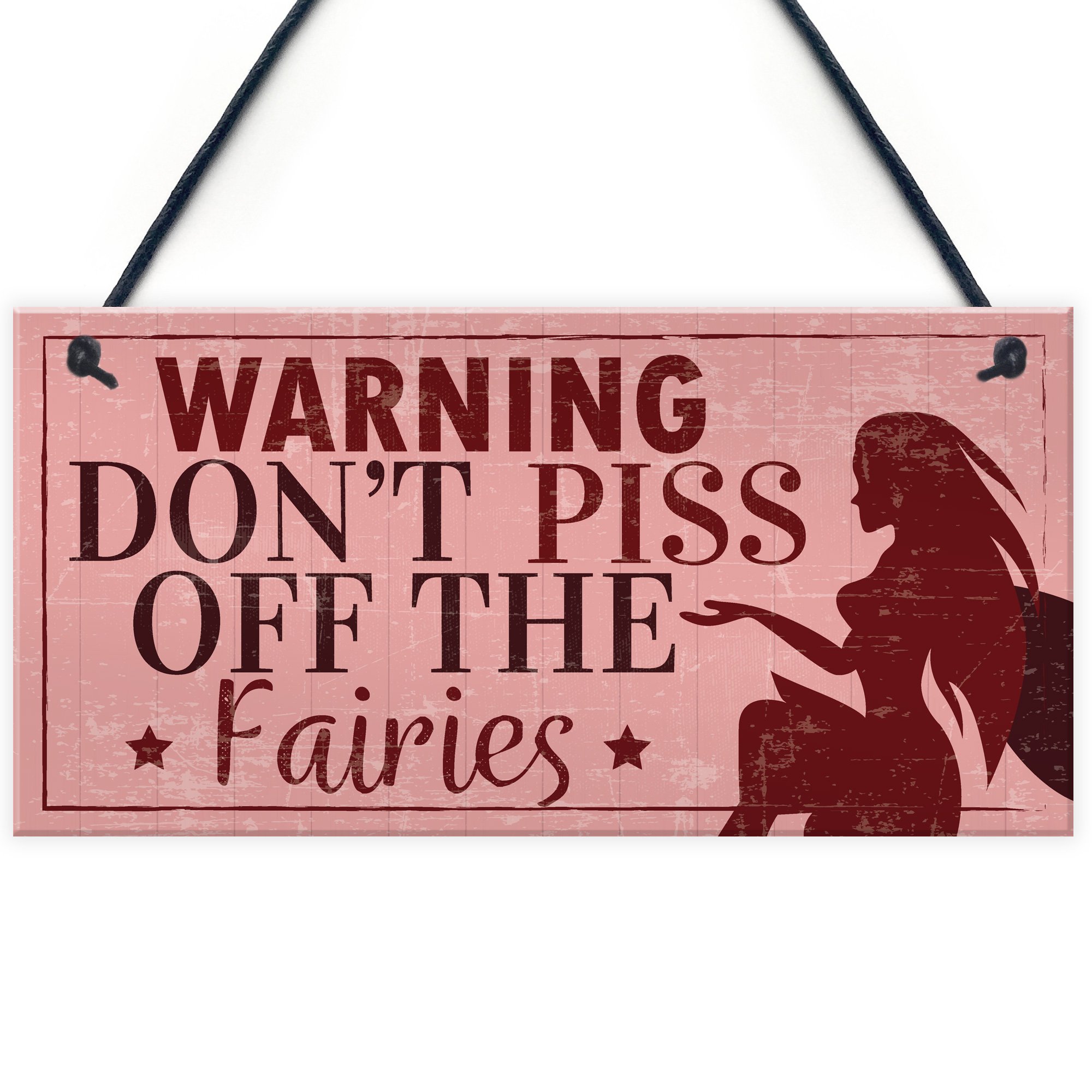 Red Ocean Warning Garden Sign Garden Shed Hanging Plaque SummerHouse Bar Pub Man Cave Sign Friendship Gift