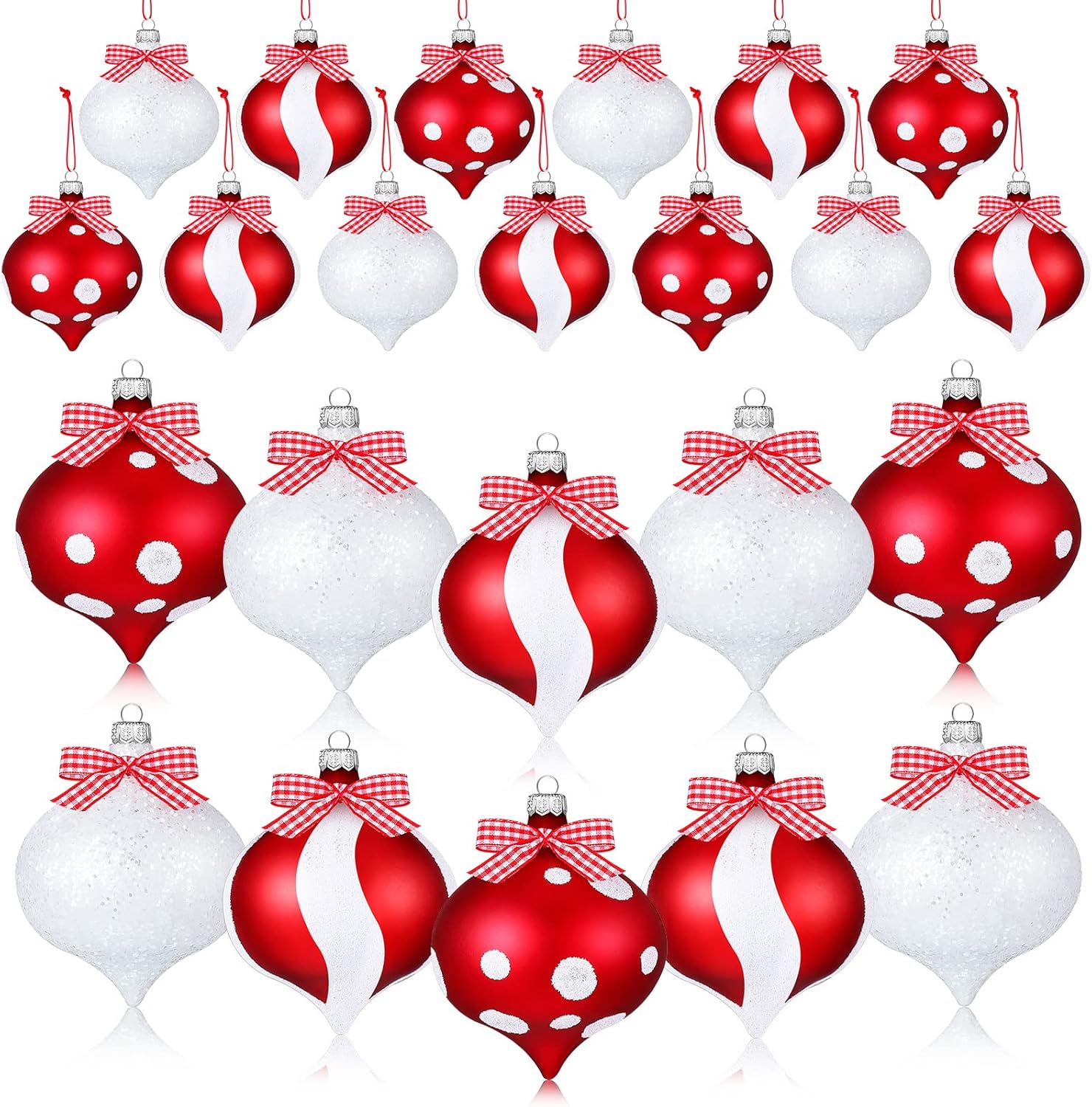 12 Pieces Christmas Peppermint Candy Ornaments Candy Ball