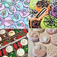 Vista 5 de Actvty Moldes Redondos de Chocolate para Galletas, 3 Piezas, Moldes de Silicona Cilíndricos de 12 Cavidades para Cubrir Oreo, Galletas, Caramelo