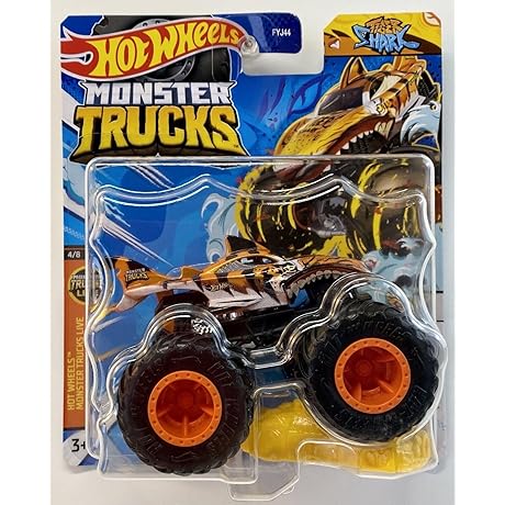 Hot Wheels Monster Trucks Live 4/8 Tiger Shark, Orange