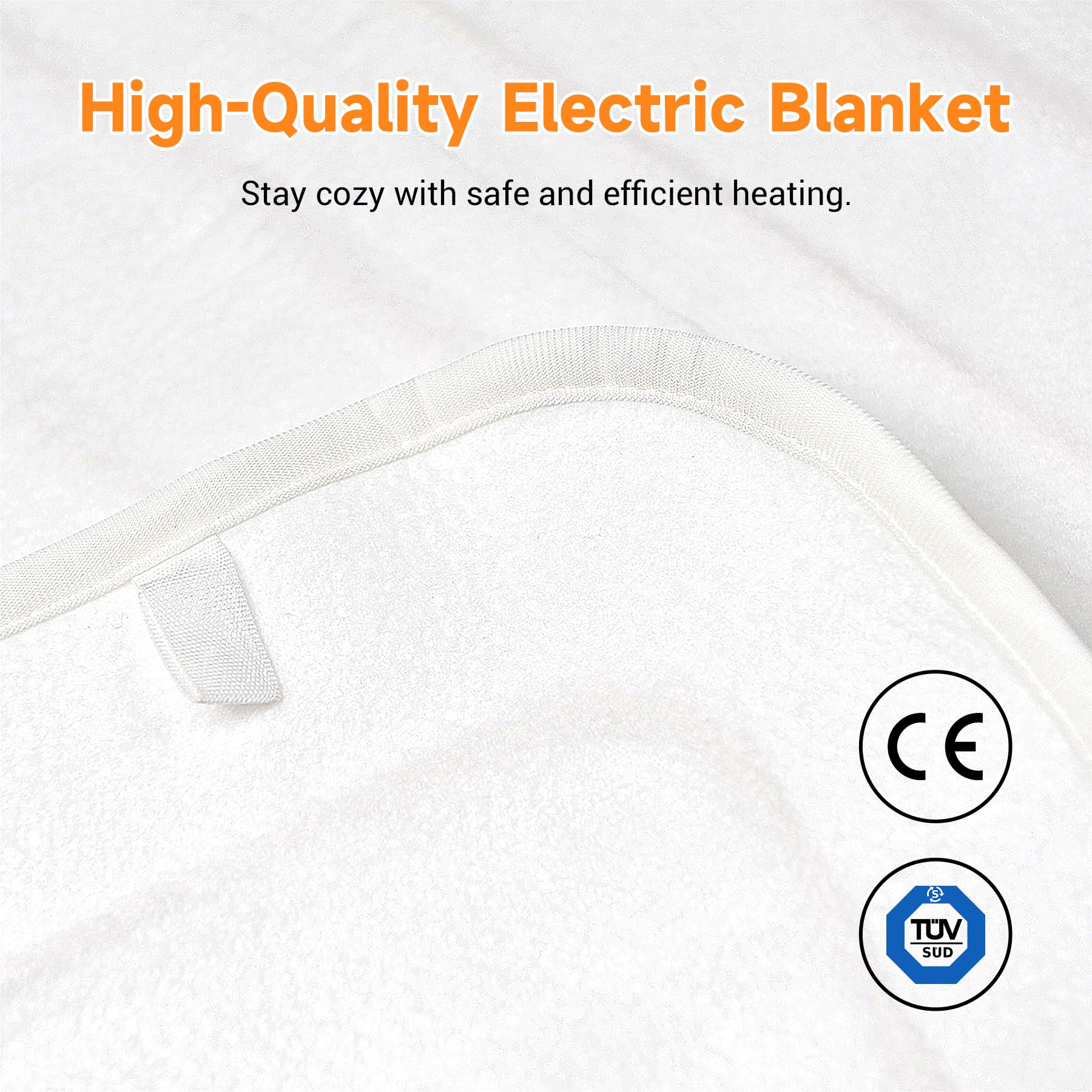 LEEVOT coperta termica 150 x 80 cm, 3 Temperature Regolabili coperta riscaldante elettrica, Antimite, Lavabile, Spegnimento Automatico, 1 Controller, Timer Programmabile