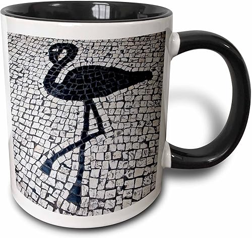 Miniatura 4 de 3dRose China, Macao. Portuguese Tile Designs, taza cuadrada del Senado, 11 oz, negro