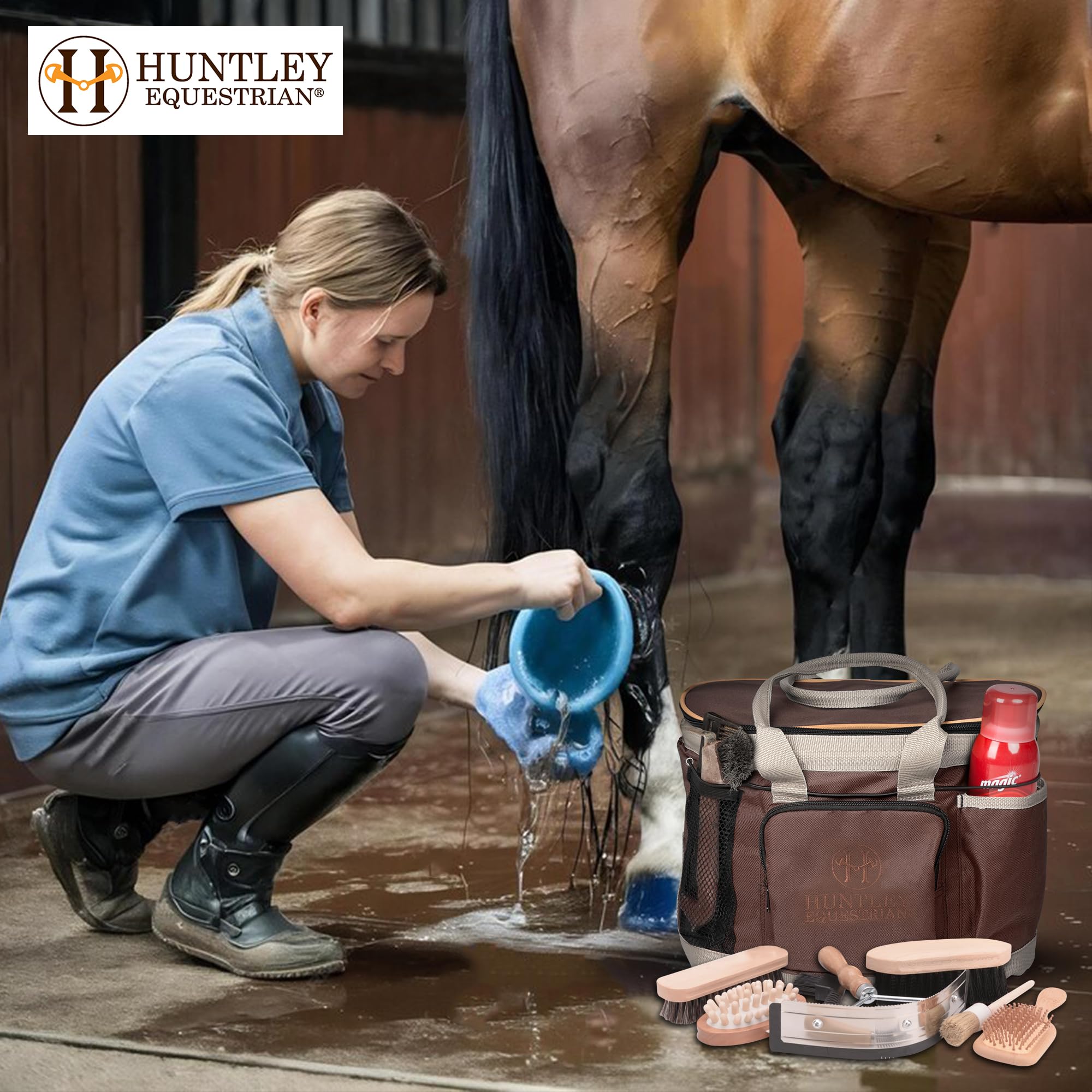 Huntley Equestrian - Bolsa de Aseo, Color marrón