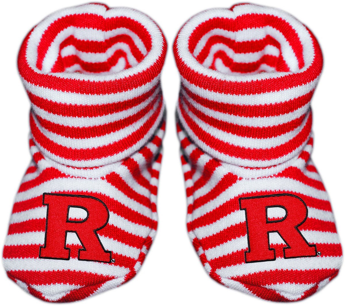 Creative Knitwear Rutgers Newborn Baby Striped Bootie Sock