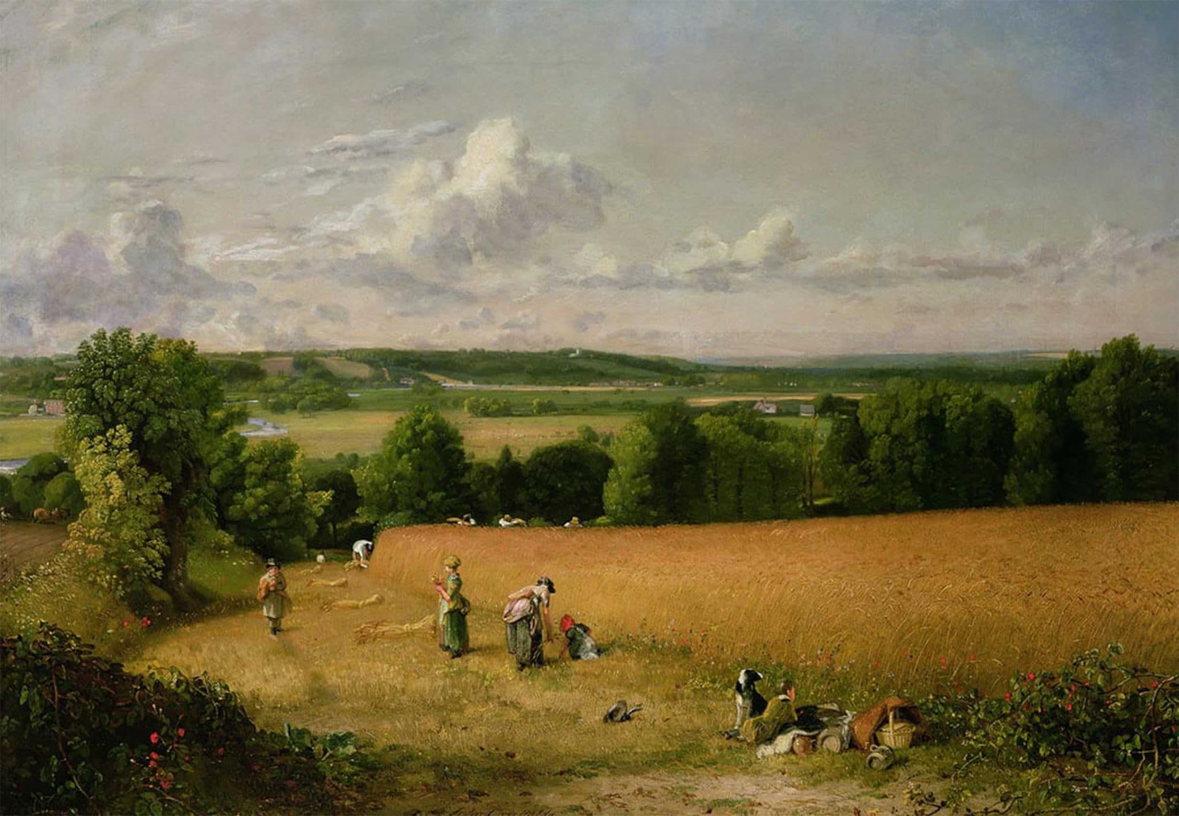 Affiche Impression Champ de blé John Constable Toile Murale 60x90cm - 5