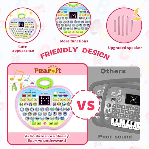 Miniatura 5 de Tableta de aprendizaje para niños de 2 a 3 años, juguete de tableta de aprendizaje preescolar para niñas de 1 año de edad, juguete de desarrollo
