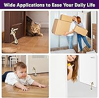 Vista 11 de HOME&I Easy Pedal Kick Down Door Stop Stopper Easy Step Door Kick Doorstop,Premium Quality,Height-Adjustable Rubber Foot,4 Inch