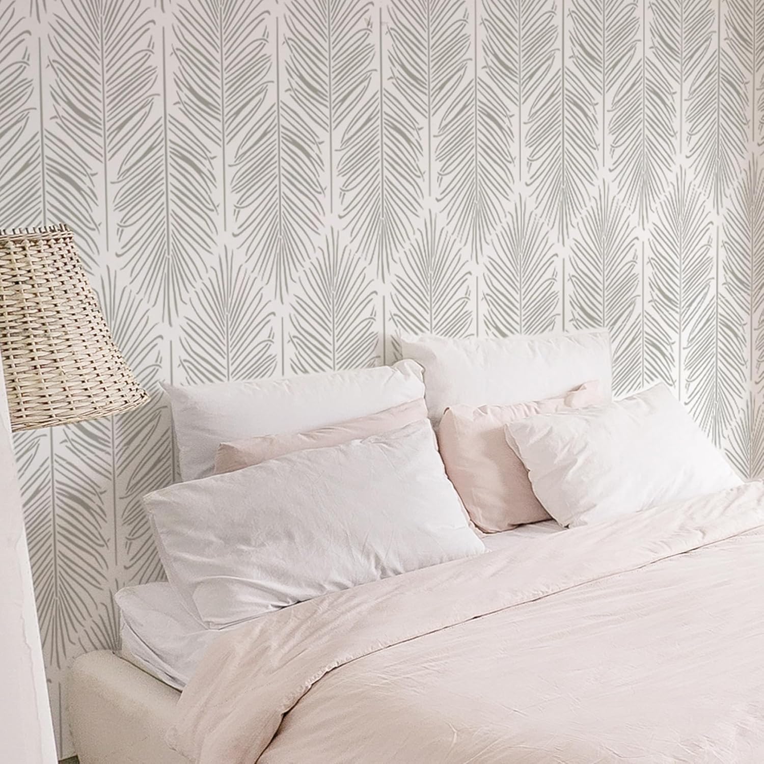 STENCILIT® Palm Leaves Wall Stencils - 2 Pack 31x13 in Stencil, Modern Wall Stencil for Painting Large Pattern, Palm Frond, Huge Stencil Leaves